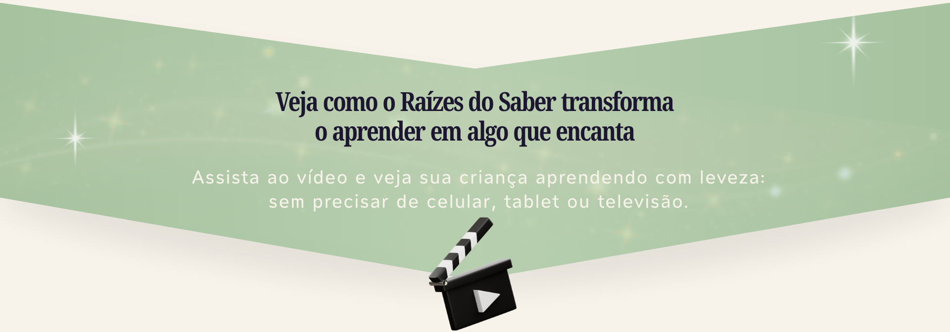 Veja como o Raízes do Saber transforma o aprender em algo que encanta. Assista ao vídeo e veja sua criança aprendendo com leveza: sem precisar de celular, tablet ou televisão.